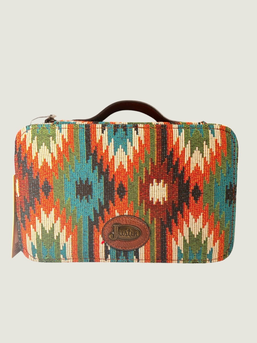 NWT Justin Boots Large Aztec Print Jewelry Travel Case